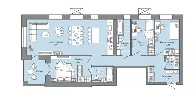 Продаётся 3-к квартира, 100 м - Фото 0