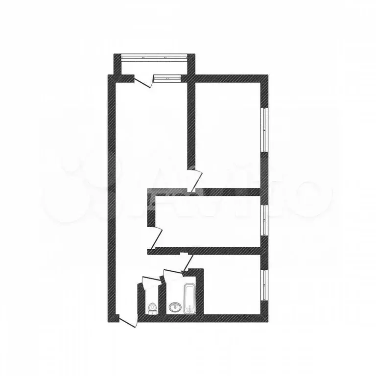 3-к. квартира, 51,2 м, 5/5 эт. - Фото 0