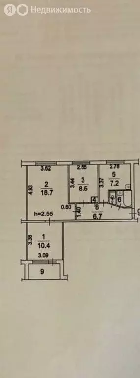 3-комнатная квартира: посёлок городского типа Малаховка, Комсомольская ... - Фото 1