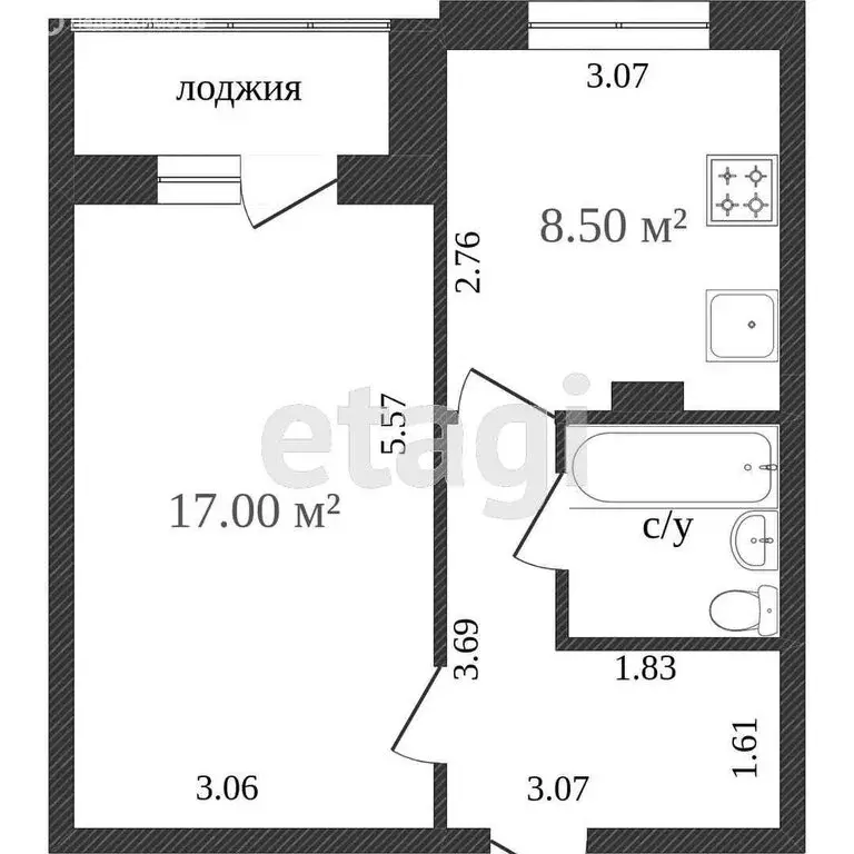 1-комнатная квартира: Кострома, микрорайон Венеция, 9 (36.3 м) - Фото 0