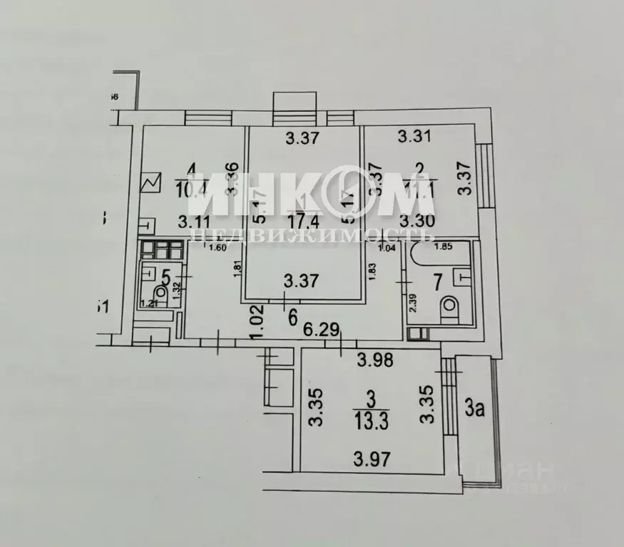 3-к кв. Москва Родниковая ул., 4А (69.4 м) - Фото 2