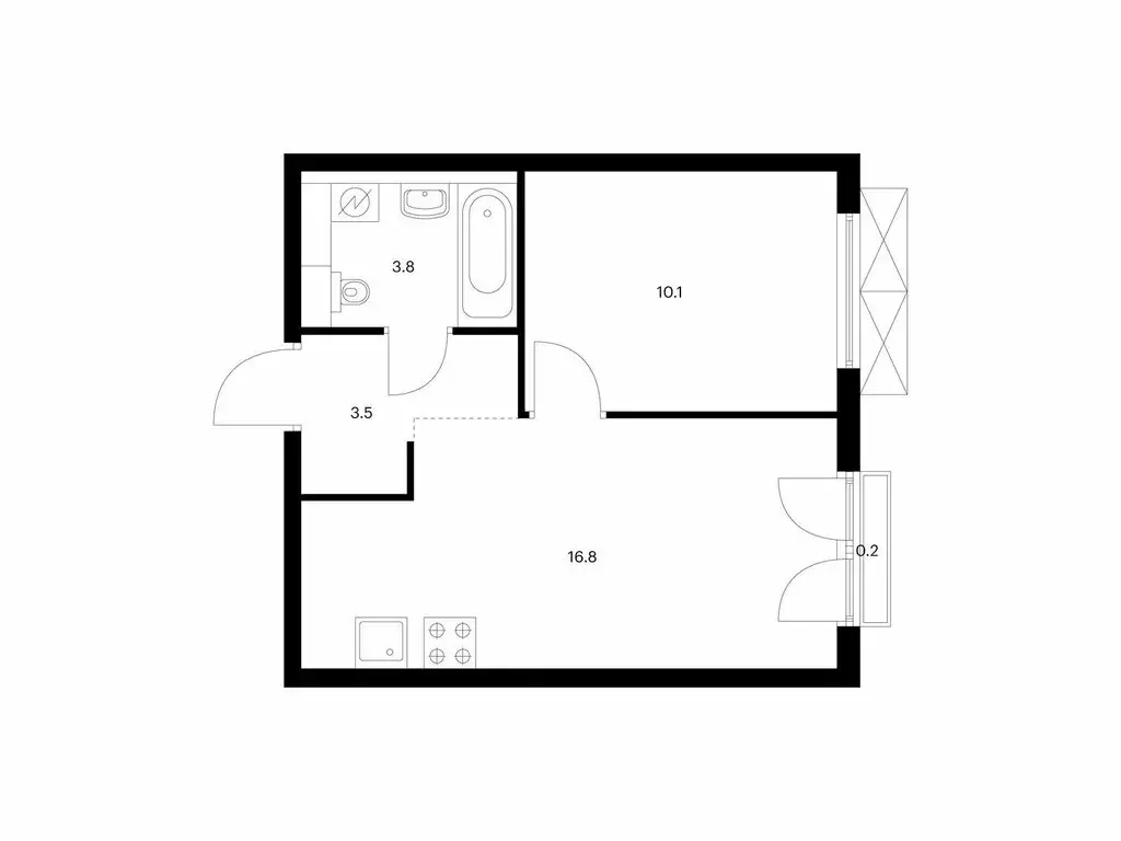 1-комнатная квартира: посёлок Ильинское-Усово, ЖК Ильинские Луга, к2.8 ... - Фото 0