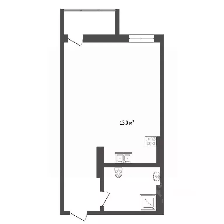 Студия Ростовская область, Ростов-на-Дону Ашхабадский пер., 2/46 (21.0 ... - Фото 2