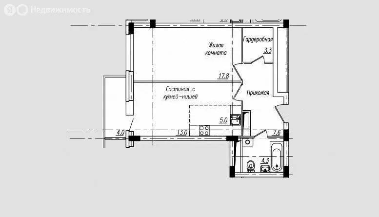 2-комнатная квартира: Тамбов, улица Карла Маркса, 168 (55 м) - Фото 1