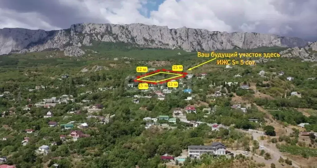 Участок в Крым, Ялта муниципальный округ, с. Оползневое ш. ... - Фото 1