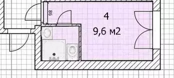 Комната 9,6 м в 2-к., 1/9 эт. - Фото 1