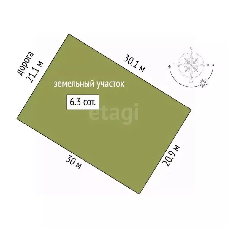 Участок в Крым, Симферопольский район, с. Мирное  (6.31 сот.) - Фото 2