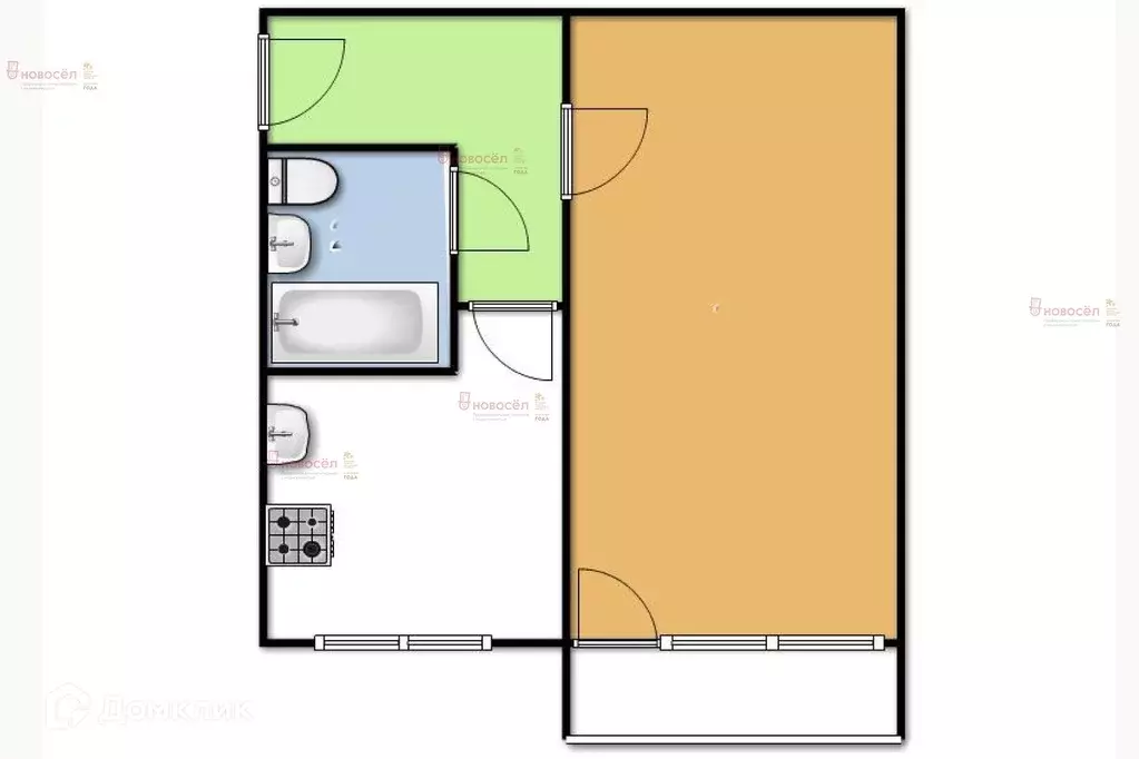 Продаётся 1-к квартира, 32.6 м - Фото 1