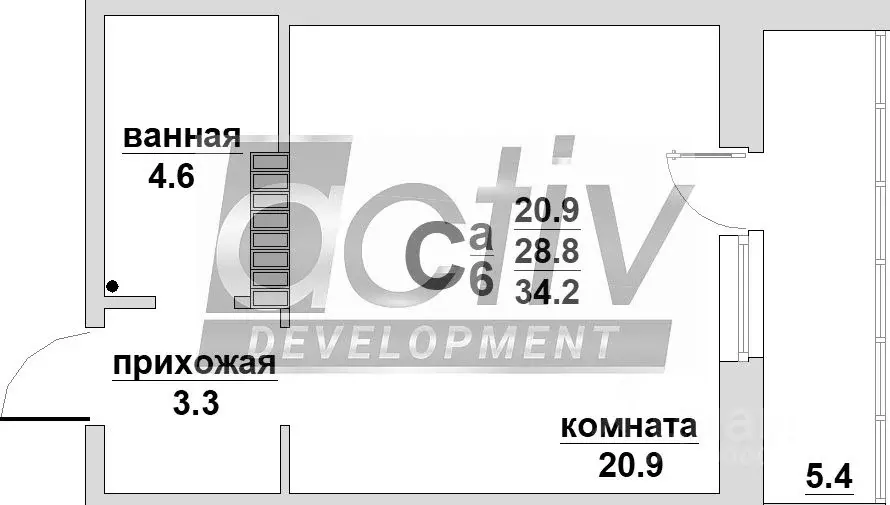 1-к кв. Свердловская область, Березовский Восточная ул., 11 (35.4 м) - Фото 1