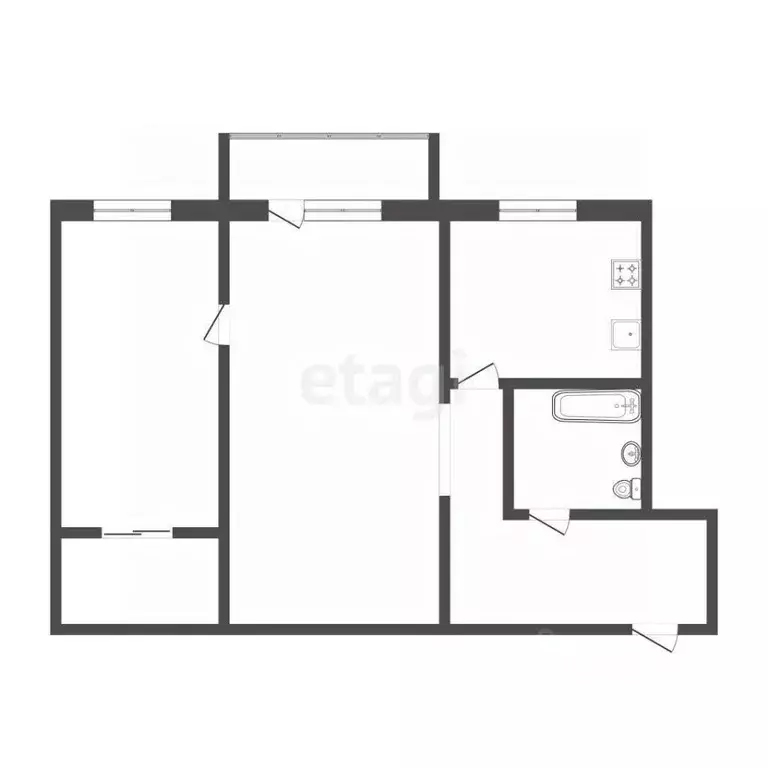 2-к кв. Смоленская область, Смоленск ул. Щорса, 10 (43.5 м) - Фото 1