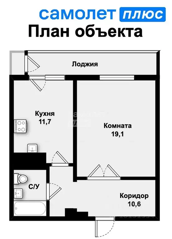 1-к кв. Свердловская область, Екатеринбург ул. Орденоносцев, 4 (45.5 ... - Фото 1