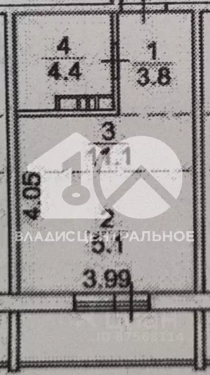 Студия Новосибирская область, Обь Октябрьская ул., 3 (24.4 м) - Фото 1