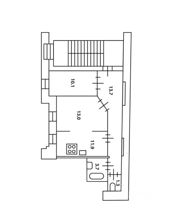 2-к кв. Санкт-Петербург ул. Большая Зеленина, 5 (53.7 м) - Фото 2