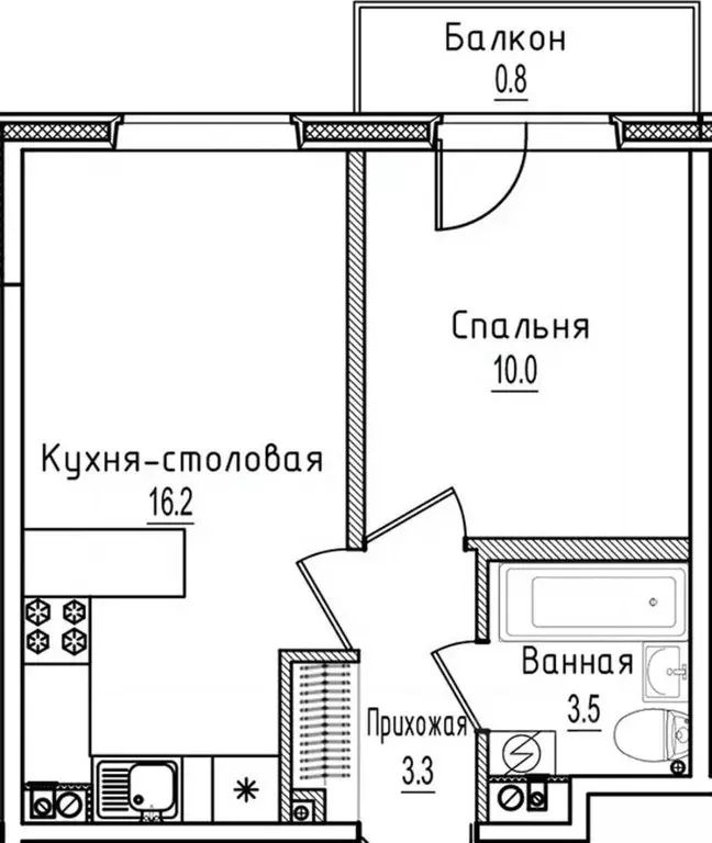 1-к кв. Новгородская область, Старая Русса ул. Чапаева, 2 (33.8 м) - Фото 1