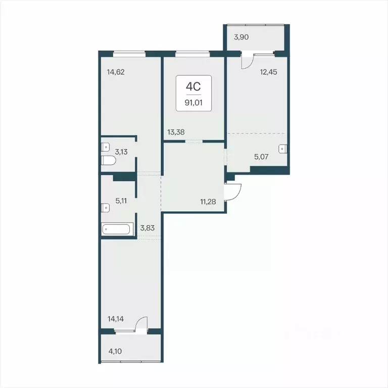 4-к кв. Новосибирская область, Новосибирский район, Мочищенский ... - Фото 1