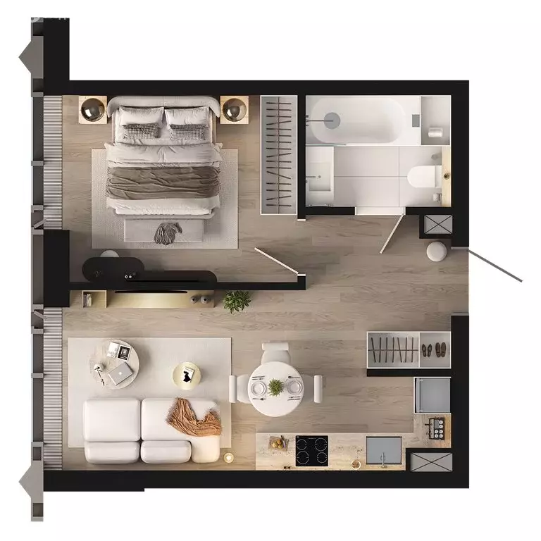 1-комнатная квартира: Москва, ЖК Джойс (37.03 м) - Фото 1