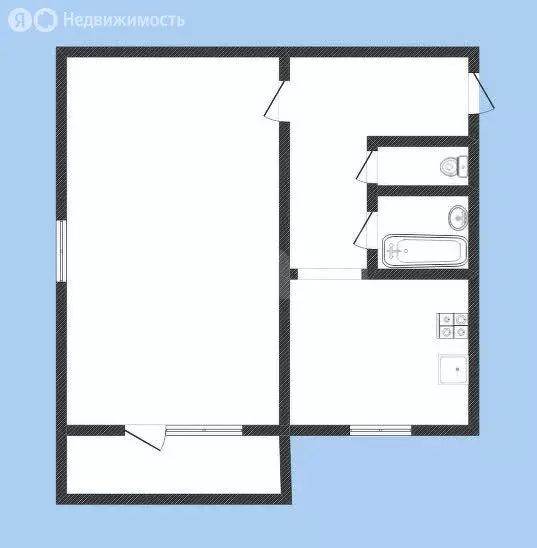 1-комнатная квартира: Нерехта, Красноармейская улица, 90 (35 м) - Фото 0