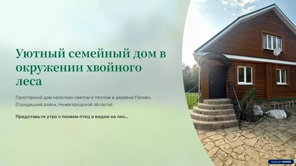 Дом в Нижегородская область, Городецкий муниципальный округ, д. Попово ... - Фото 0