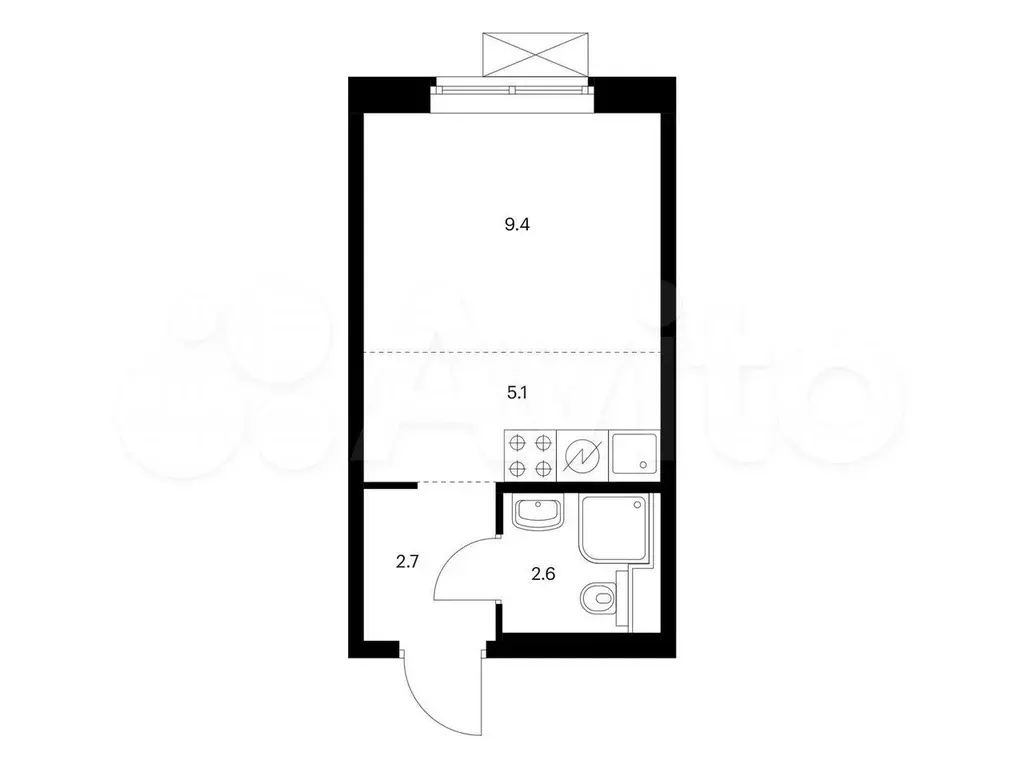 Квартира-студия, 19,8 м, 13/25 эт. - Фото 0