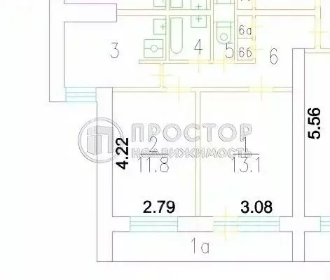 2-к кв. Москва ул. Шухова, 19 (42.3 м) - Фото 1