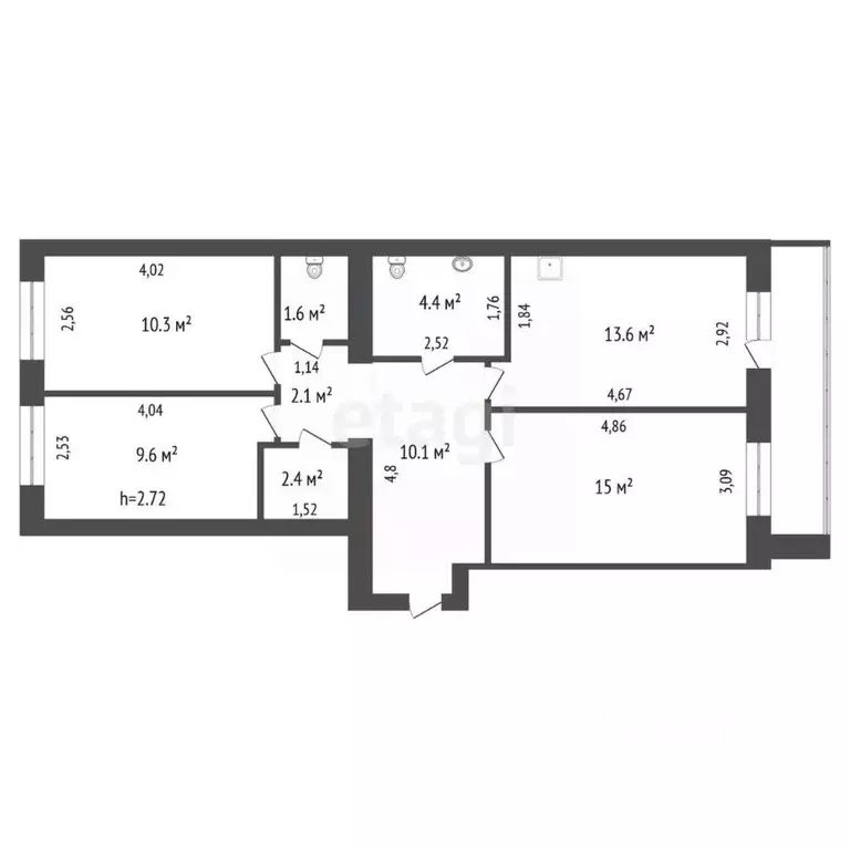 3-к кв. Красноярский край, Красноярск городской округ, Березовка ... - Фото 2