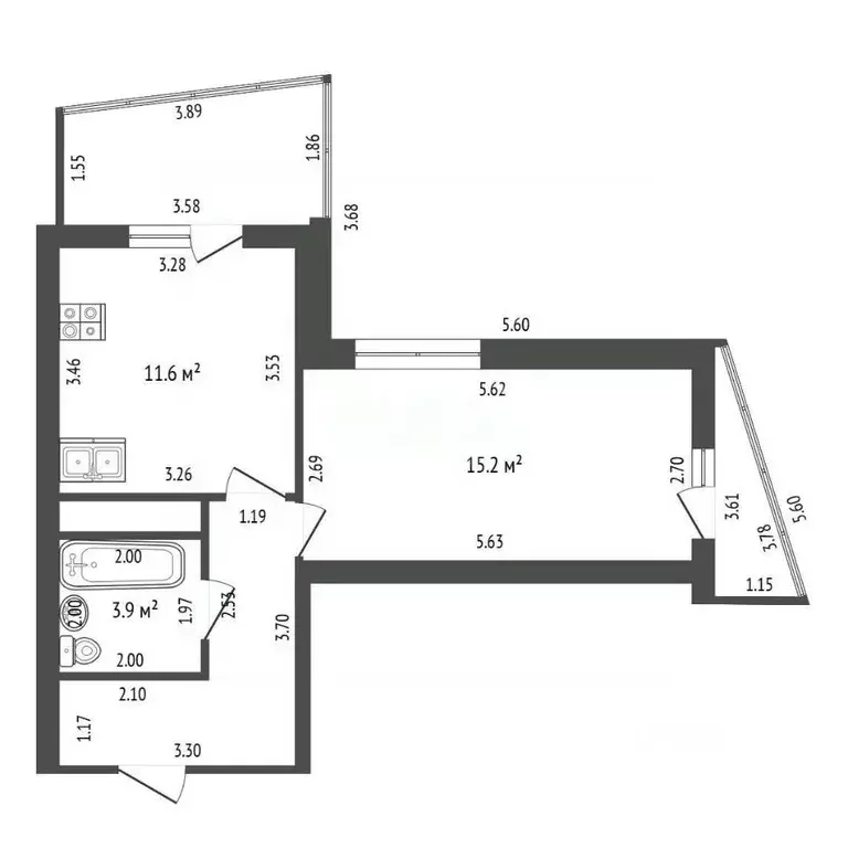 1-к кв. Мордовия, Саранск просп. Российской Армии, 2/1 (37.5 м) - Фото 2