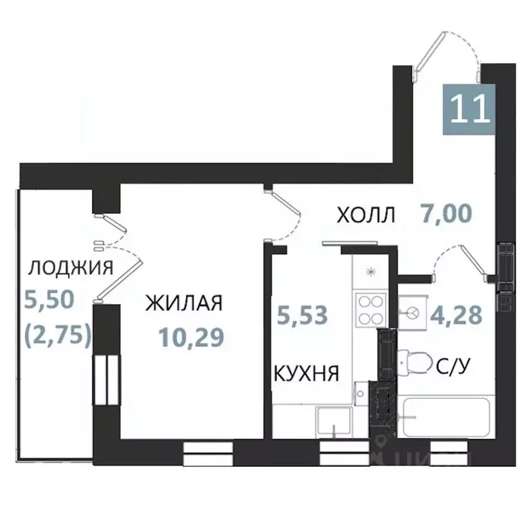 Студия Калининградская область, Светлогорск  (29.85 м) - Фото 0