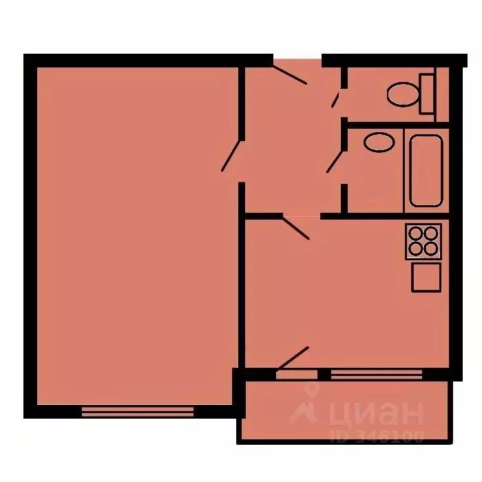 1-к кв. Москва Олонецкий проезд, 12 (36.4 м) - Фото 2