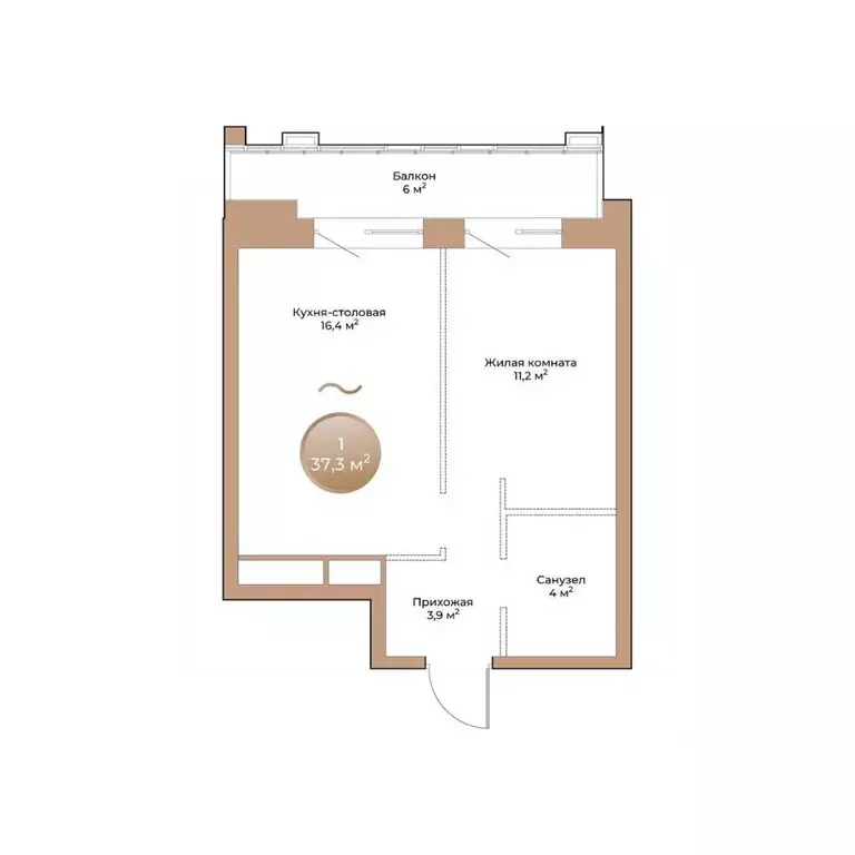 1-к кв. Красноярский край, Красноярск ул. Партизана Железняка (37.3 м) - Фото 1