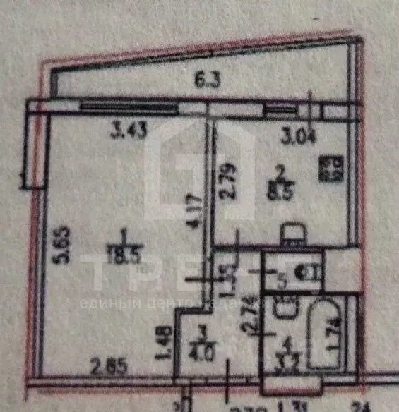 1-к кв. Санкт-Петербург Пулковское ш., 26к7 (35.3 м) - Фото 2