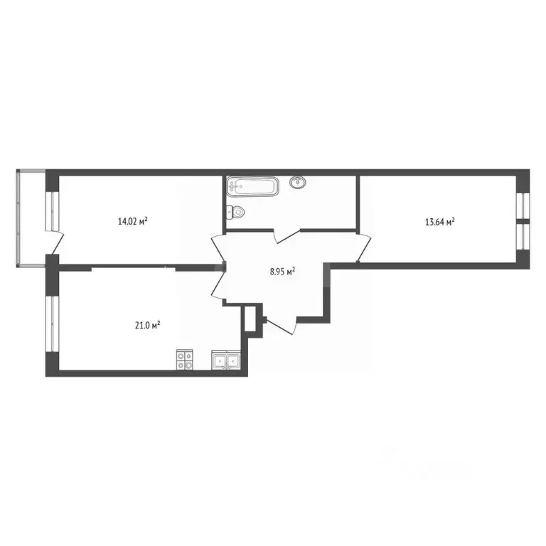 2-к кв. Московская область, Красногорск городской округ, Путилково пгт ... - Фото 2