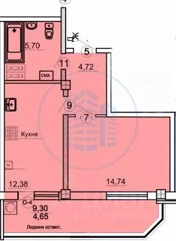 1-к кв. Ставропольский край, Ессентуки ул. Шмидта, 86 (48.5 м) - Фото 1