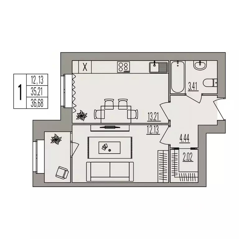 1-к кв. Волгоградская область, Волгоград ул. Землячки, 84/10 (36.68 м) - Фото 1
