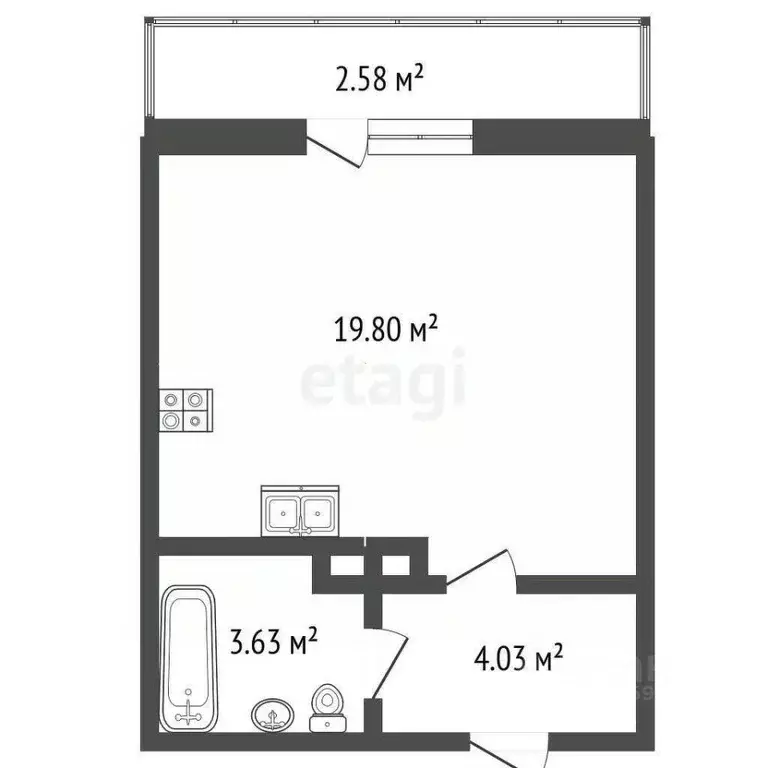 1-к кв. Ярославская область, Ярославль ул. Дядьковская, 3К2 (19.8 м) - Фото 2