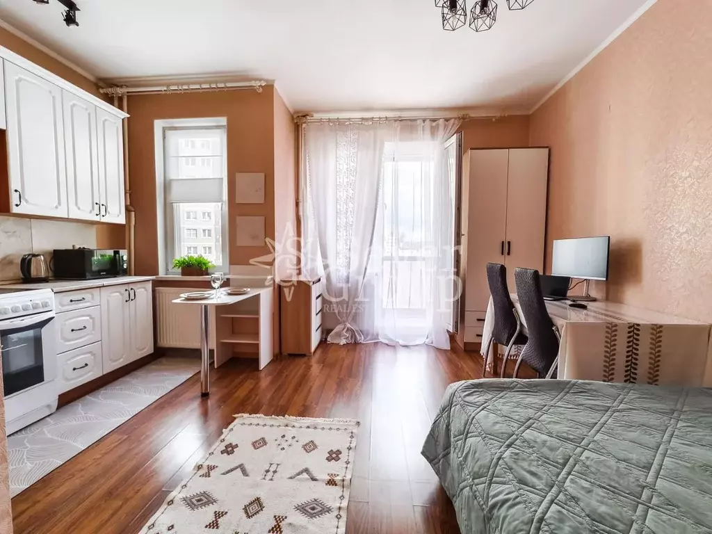 Студия Санкт-Петербург ул. Латышских Стрелков, 3 (25.0 м) - Фото 2