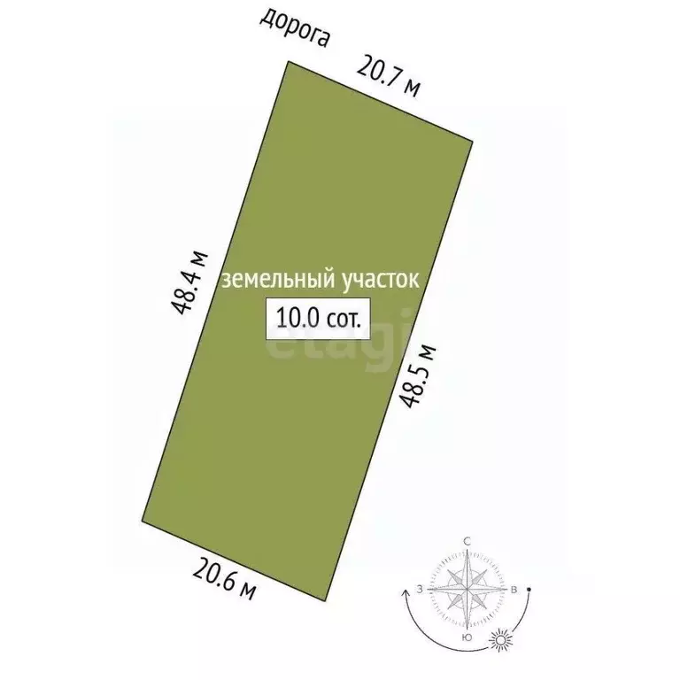 Участок в Крым, Симферопольский район, с. Доброе ул. Мерхамет (9.98 ... - Фото 2