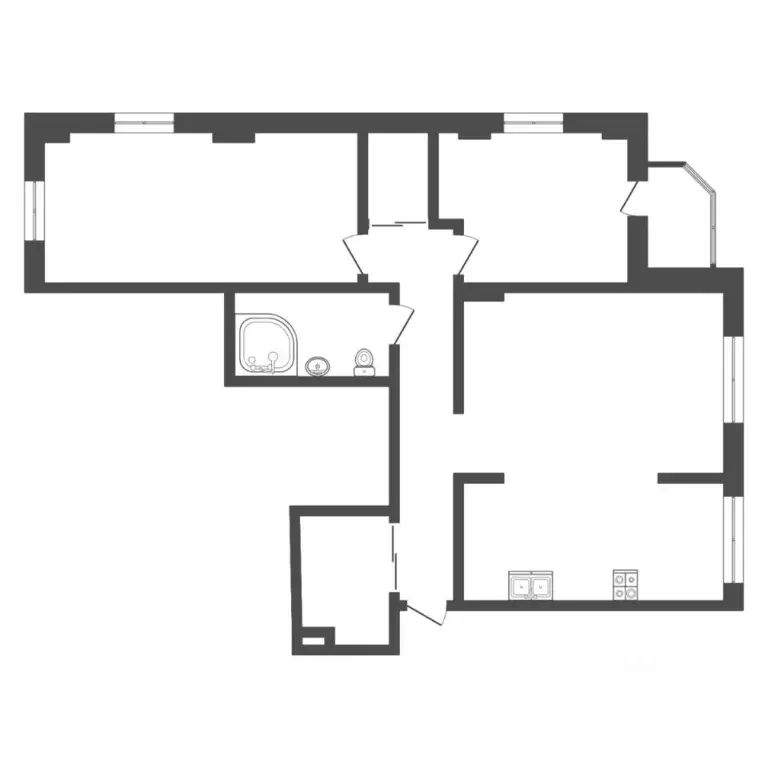 3-к кв. Тюменская область, Тюмень ул. Максима Горького, 68к1 (87.2 м) - Фото 2