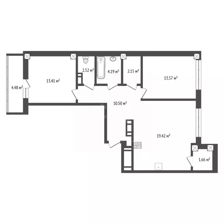 2-к кв. Тюменская область, Тюменский муниципальный округ, д. Дударева ... - Фото 1