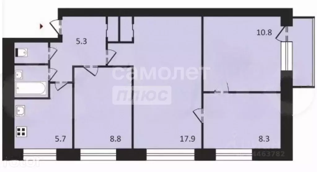 4-к кв. Вологодская область, Вологда Осановский проезд, 25 (60.8 м) - Фото 2
