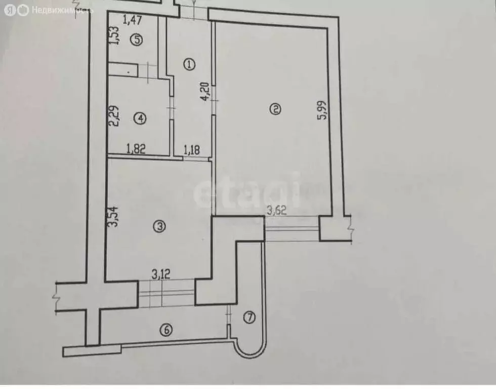 1-комнатная квартира: Чита, улица Богомягкова, 55 (45.5 м) - Фото 1