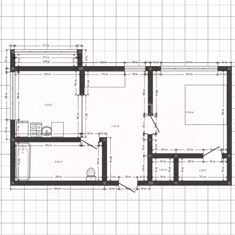 2-к кв. Липецкая область, Липецк ул. Имени К.Е. Ворошилова, 7 (63.2 м) - Фото 2