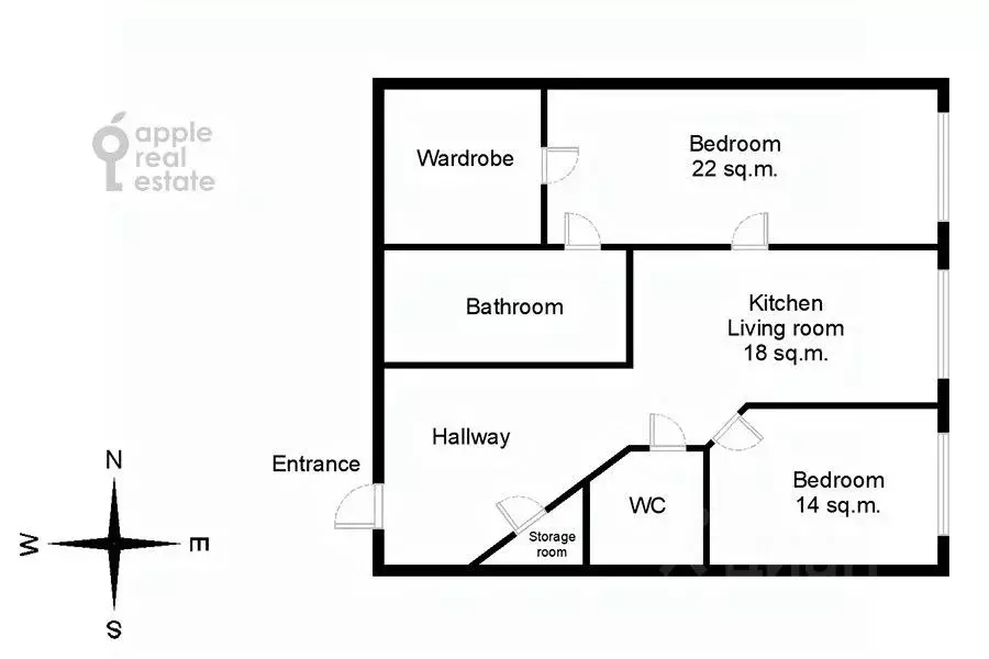 3-к кв. Москва Мытная ул., 7с1 (80.0 м) - Фото 1