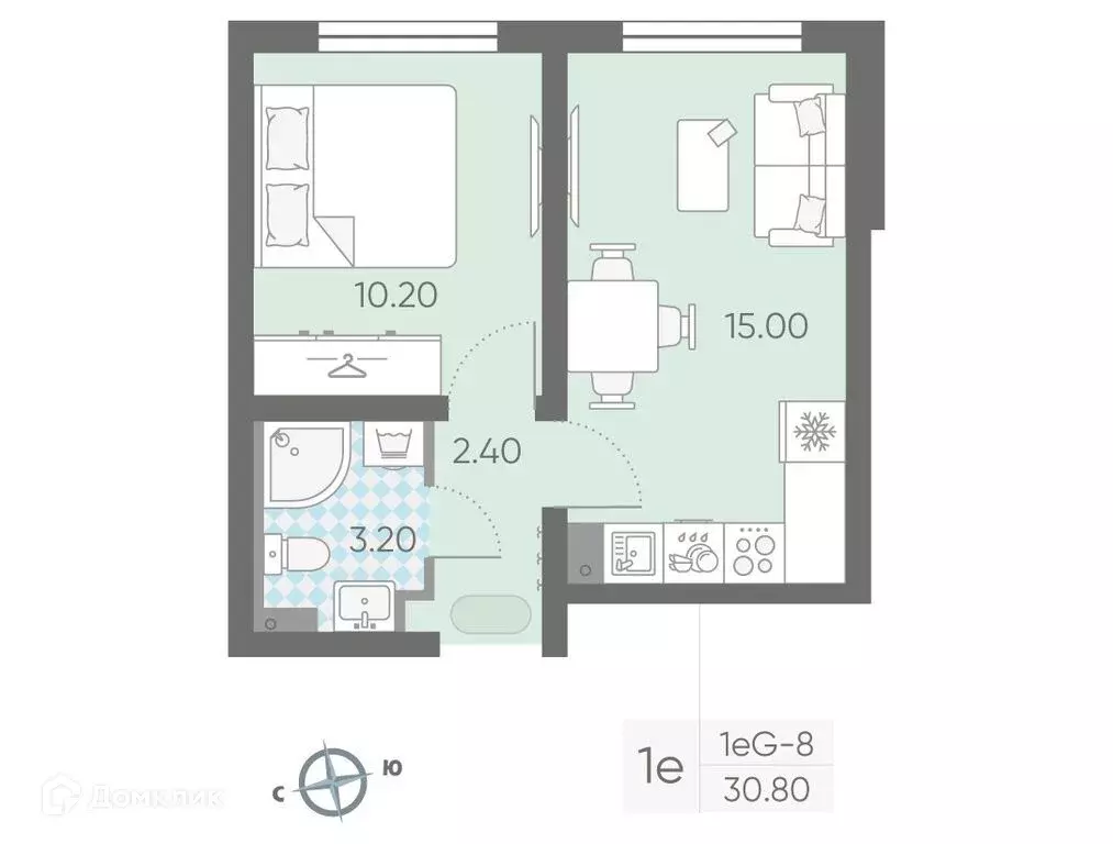 Продаётся 1-к квартира, 30.8 м - Фото 0