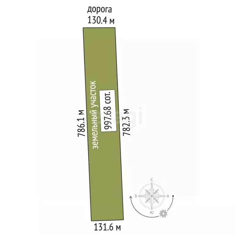 Участок в Крым, Ленинский район, с. Батальное ул. Степная (997.68 ... - Фото 2