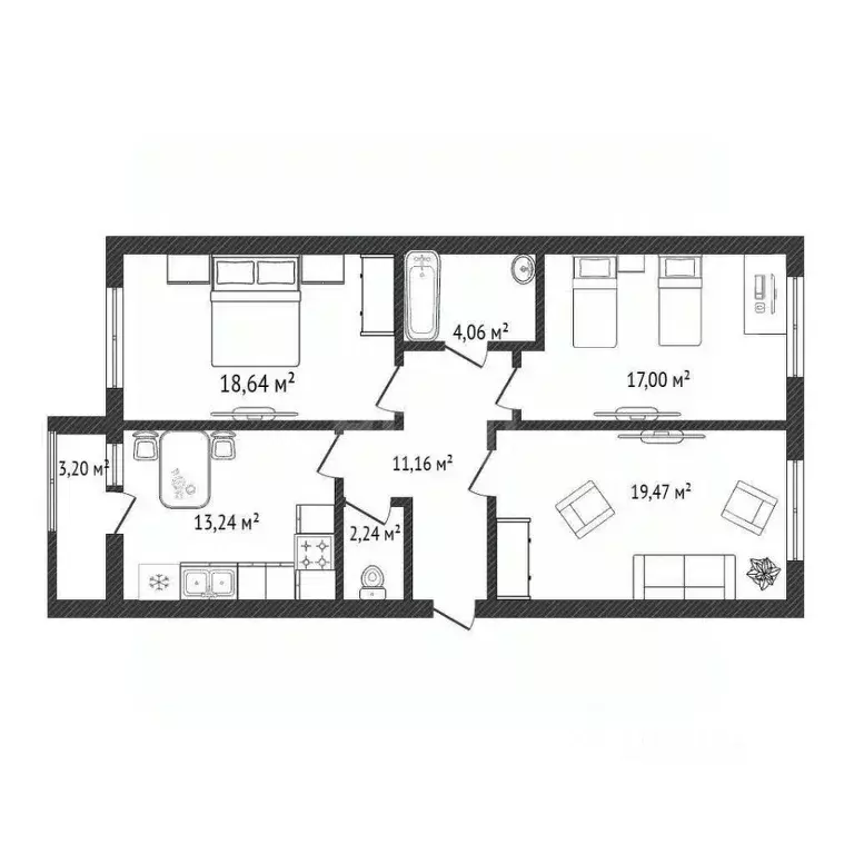 3-к кв. Брянская область, Брянск просп. Станке Димитрова, 67к7 (84.3 ... - Фото 0