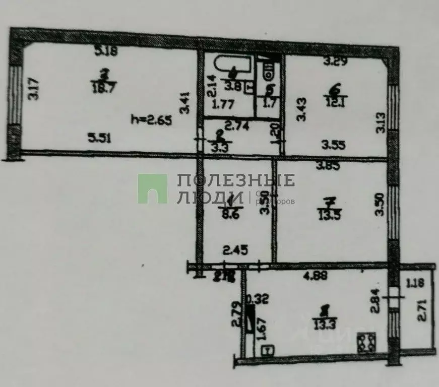 3-к кв. Орловская область, Орел ул. Латышских Стрелков, 52 (75.0 м) - Фото 1