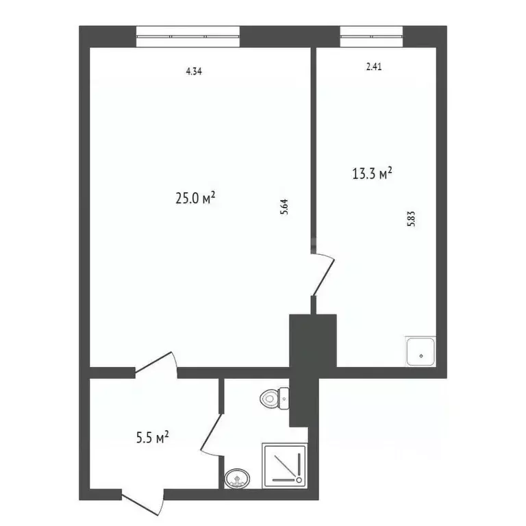 1-к кв. Красноярский край, Красноярск ул. Алексеева, 3 (46.6 м) - Фото 1