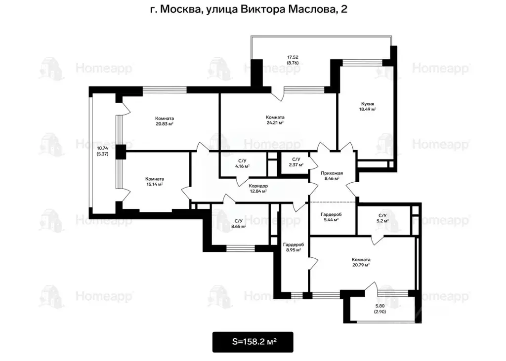 4-к кв. Москва ул. Виктора Маслова, 2 (158.2 м) - Фото 1