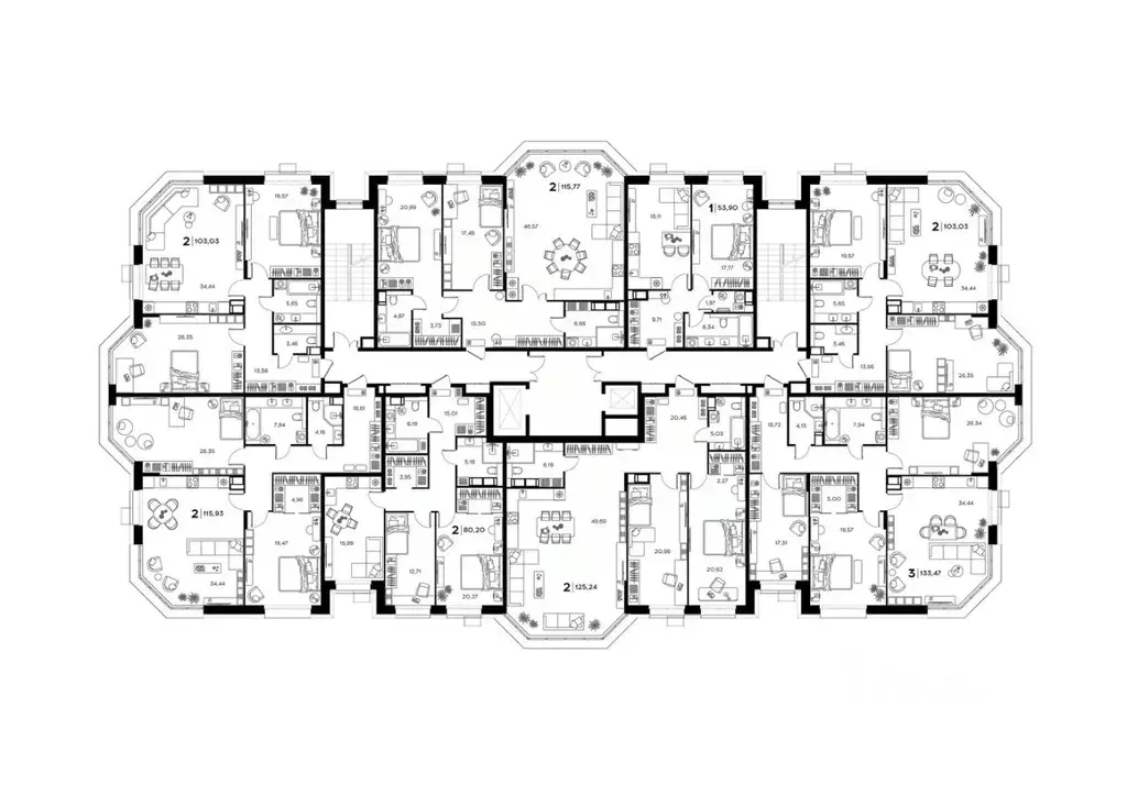 2-к кв. Пензенская область, Заречный Братская ул., 8 (125.24 м) - Фото 1