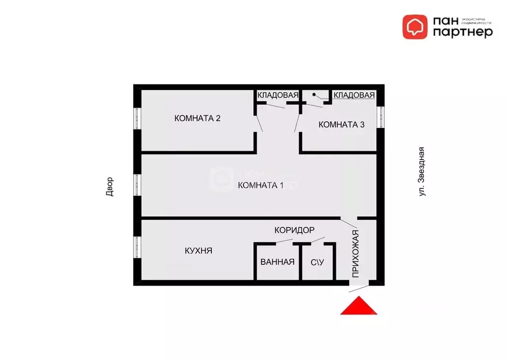 3-к кв. Санкт-Петербург Московское ш., 38 (55.1 м) - Фото 2